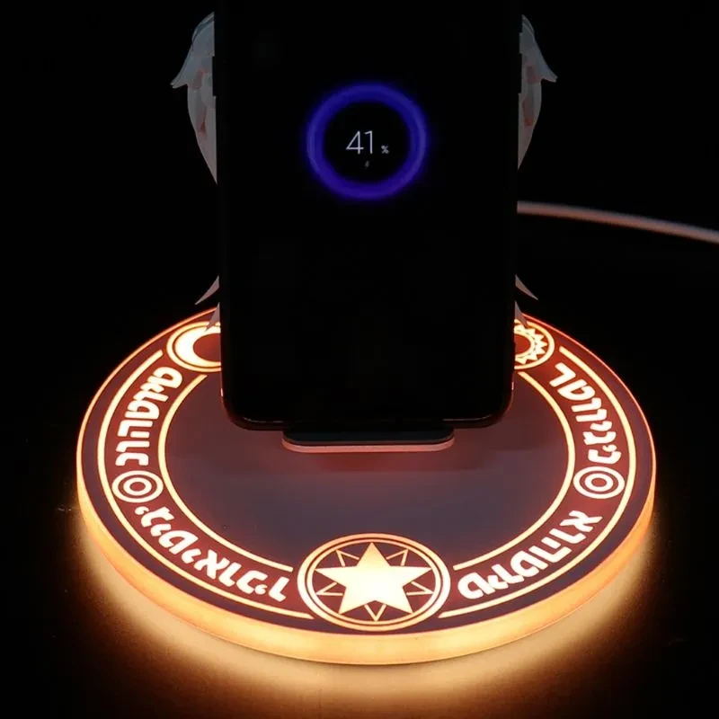 Universal Colorful LED Angel Wings Qi Wireless Charger