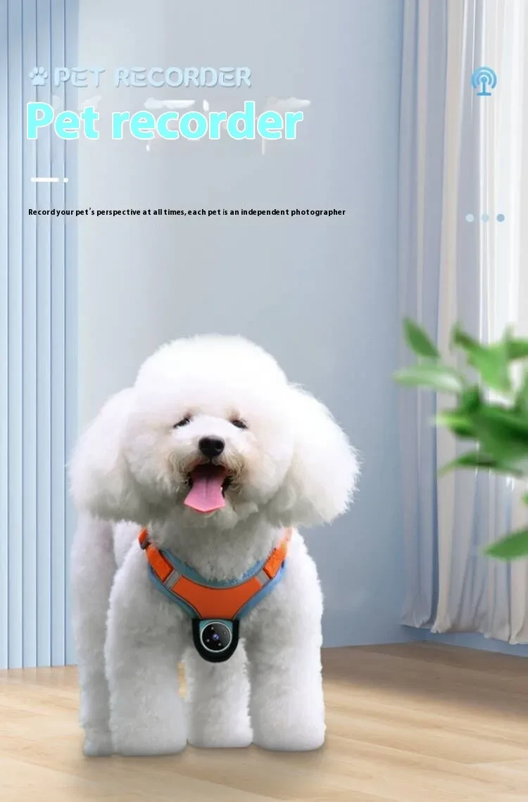 Pets Recorder Pet Tracker Collar Dogs And Cats Viewing Angle Motion Recording Camera Action Camera With Video Records Cat Collars Camera Sport Pet Products