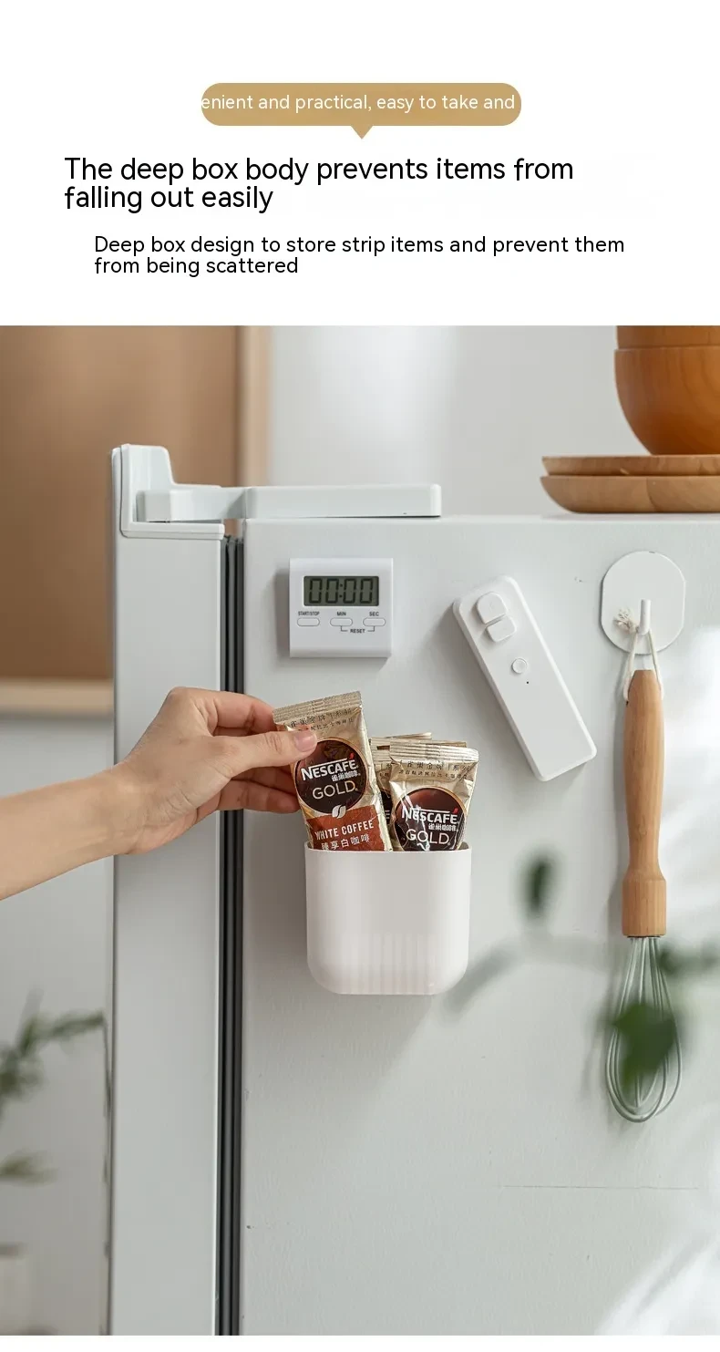 Magnetic Wall Hanging Storage Box Kitchen Storage