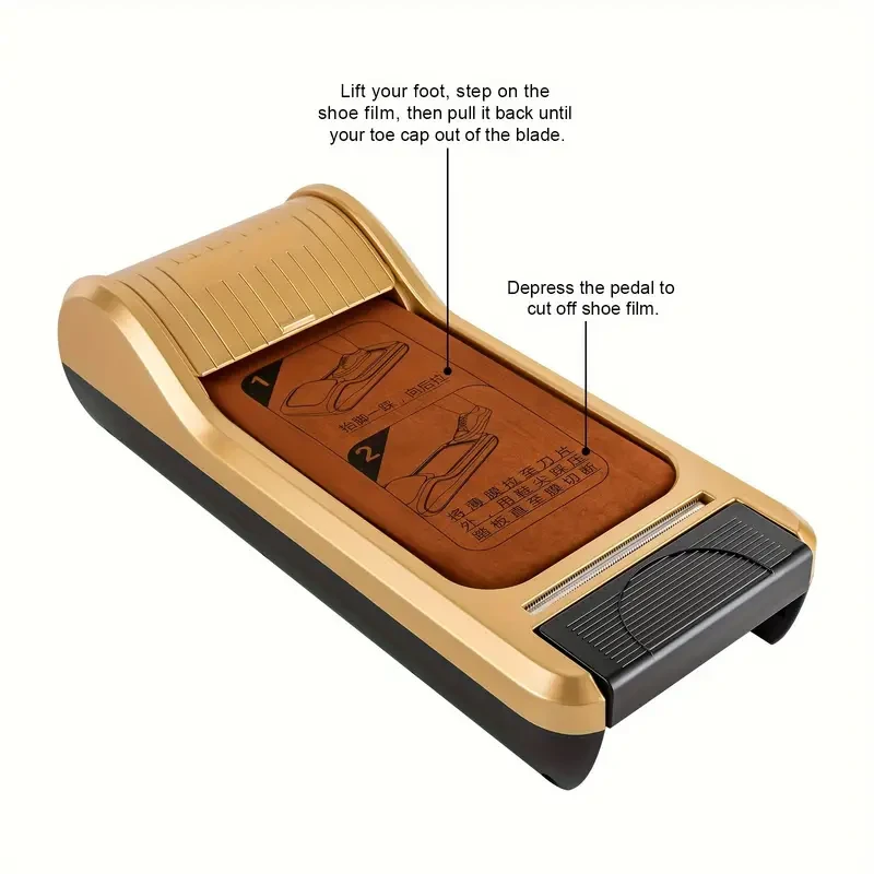 Automatic Shoe Film Machine - Portable Step-on Shoe Cover Dispenser