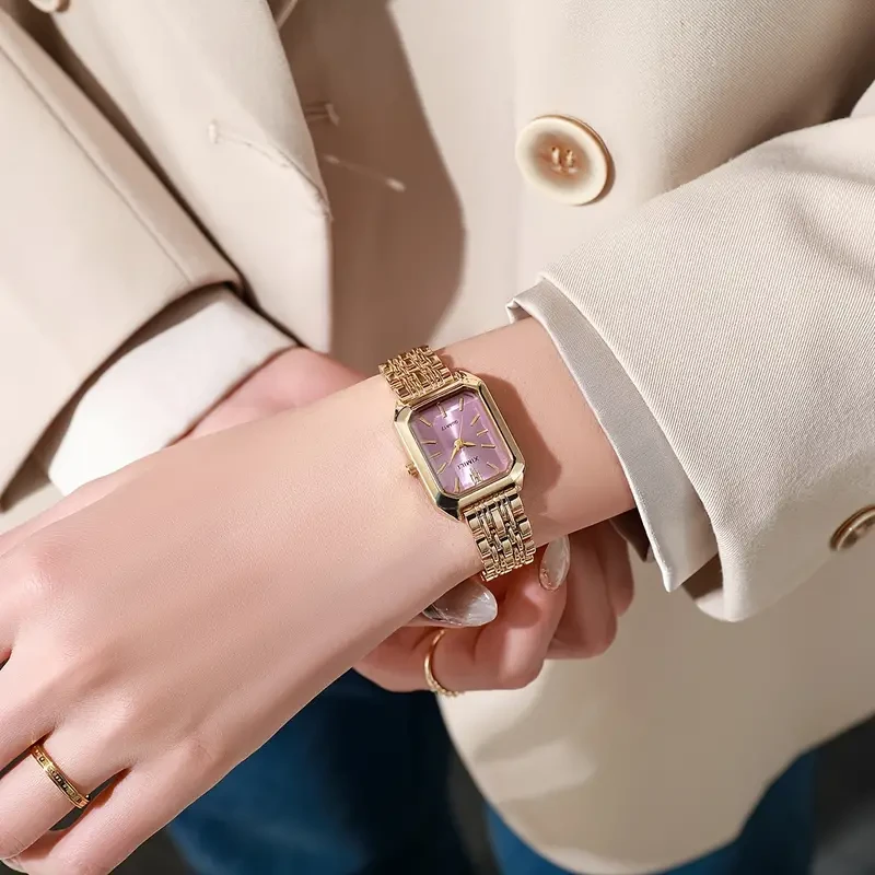Womens Luxury Rectangle Quartz Watch