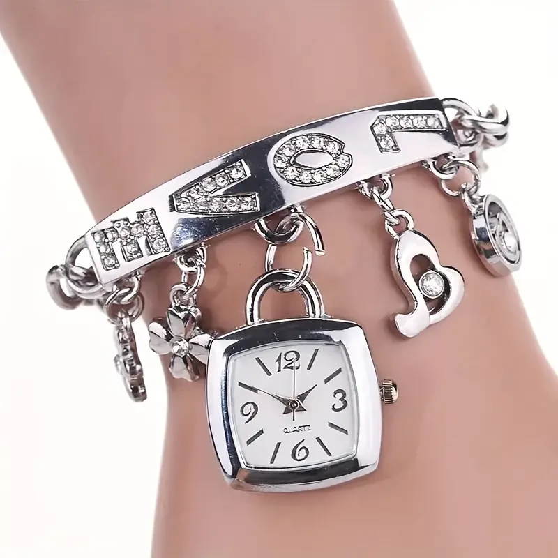Womens LOVE Alphabet Bracelet Quartz Watch