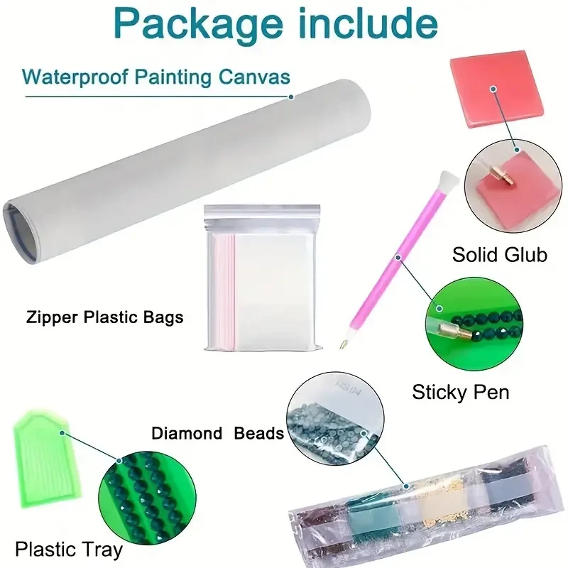 5D Artificial Diamond Art Painting Castle, Large Rhinestones Painting