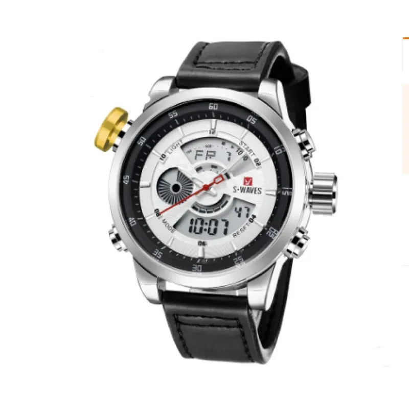 Trendy casual double men's watch Waterproof