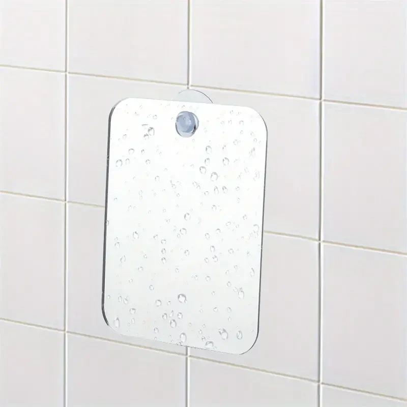 Portable Anti-Fog Shower Shave and Makeup Mirror with Suction Cup