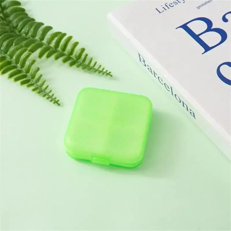 Portable Travel Pill Case with 4-Grid Organizer