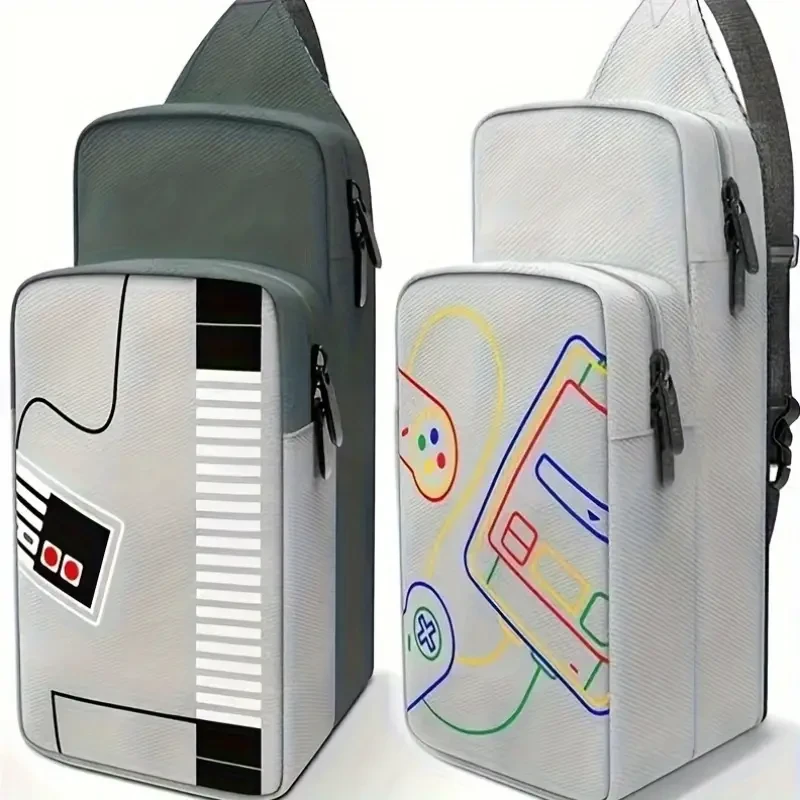 Multi-Function Switch Storage Bag and Carrying Case Set, Polyester Fiber Shoulder Sling Bag, Portable Travel Organizer for Game Console, Protective Shell Pouch with Air Flow Design for Nintendo Switch