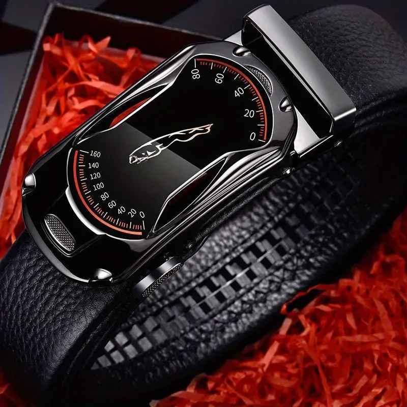 Fashion Luxury Men's Automatic Buckle Business Casual Leather Belt