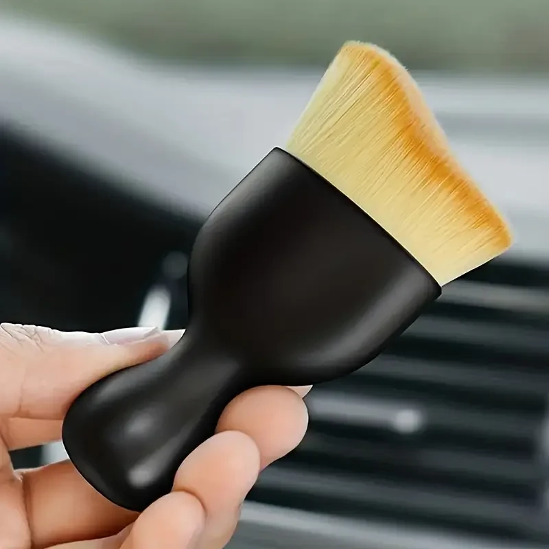 Easy-Clean Soft Car Interior Dust Brush for Air Vents - Durable ABS, Retro Gaming Design