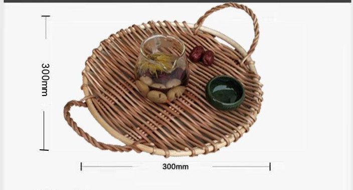 Wicker Bread Tray Bread Fruit Snacks Snacks Binaural Picnic Basket