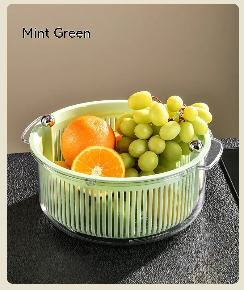 Drain Basket Manual Laundry-drier Kitchen Manual Salad Spinner