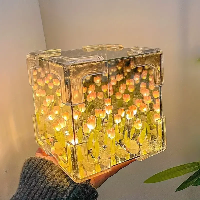 DIY Tulip Flower Sea Desktop Night Light Kit