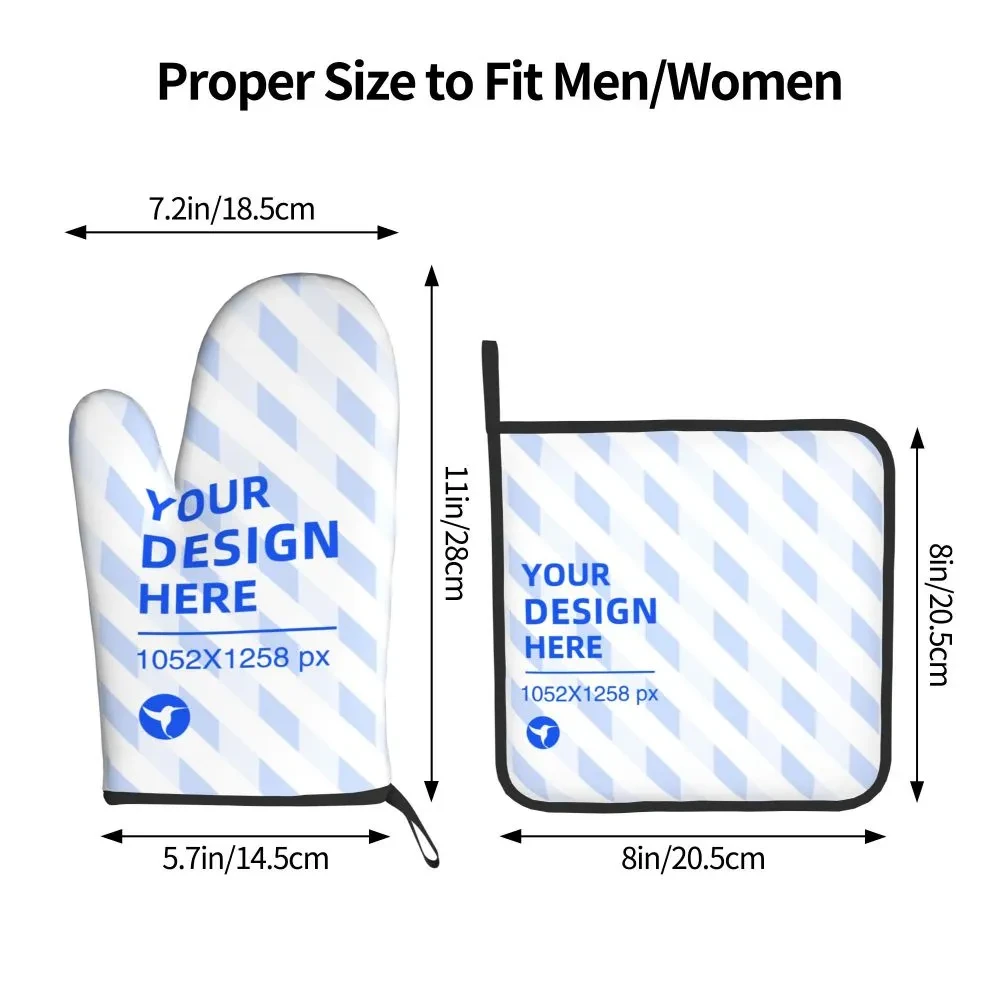 Kitchen Baking Insulation Gloves Pot Holder Two-Piece Set