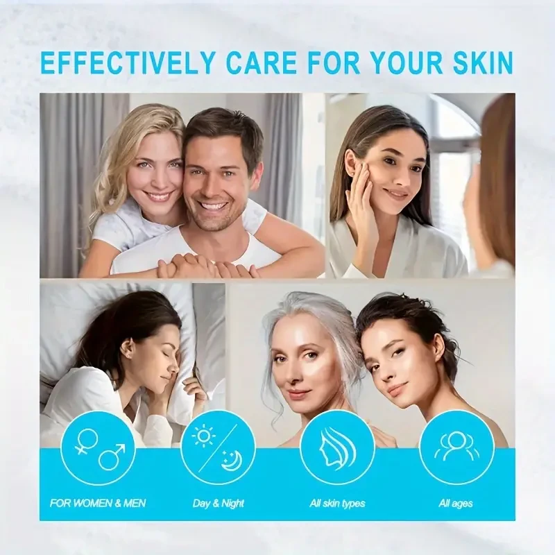 EDENLYSIA Retinol Collagen Day & Night Face Cream - Hypoallergenic Anti-Aging Facial Moisturizer with Hyaluronic Acid, Vitamin C, E, Plant-Based Squalane for Hydration, Even Skin Tone - For All Skin Types, 50g