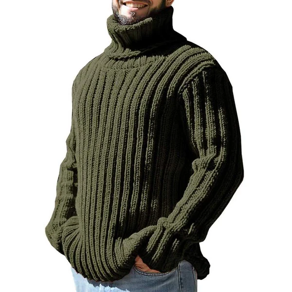 Men's Casual Turtleneck Slim Fit Knit Sweater