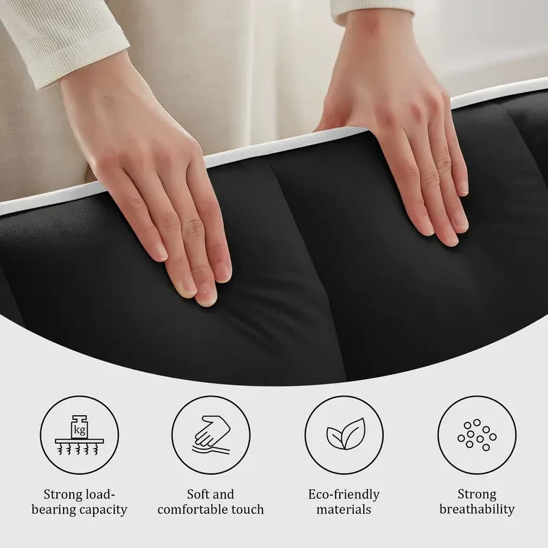 3 in 1 Convertible Sleeper Sofa Chair Bed with Adjustable Backrest, Phone Holder, and USB Type-C - Black