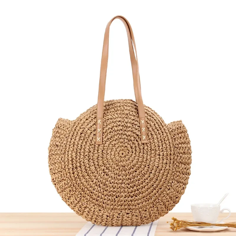 Round Summer Beach Handbag