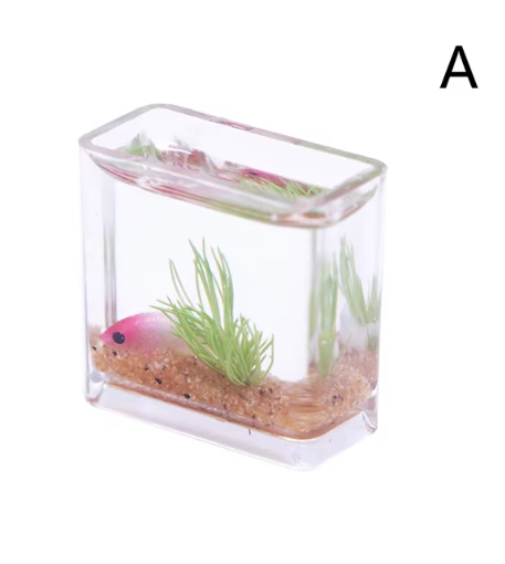 1Pc 1:12 Dollhouse Miniature Fish