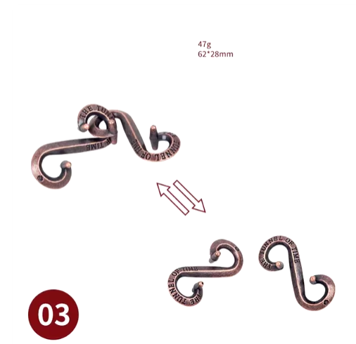 Classic IQ Metal Brain teaser Magic Baffling