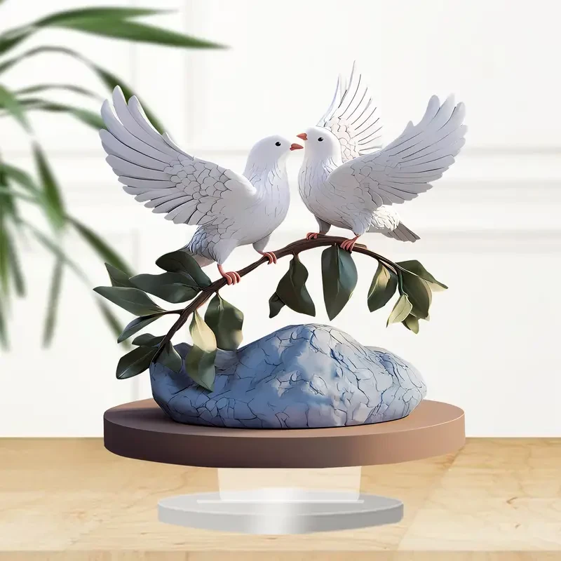 Boho-Chic Peace Dove Figurine - Perfect for Home, Office
