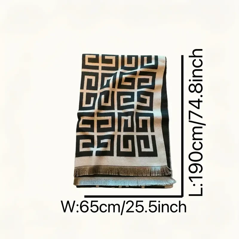 Double G Jacquard Imitation Cashmere Scarf