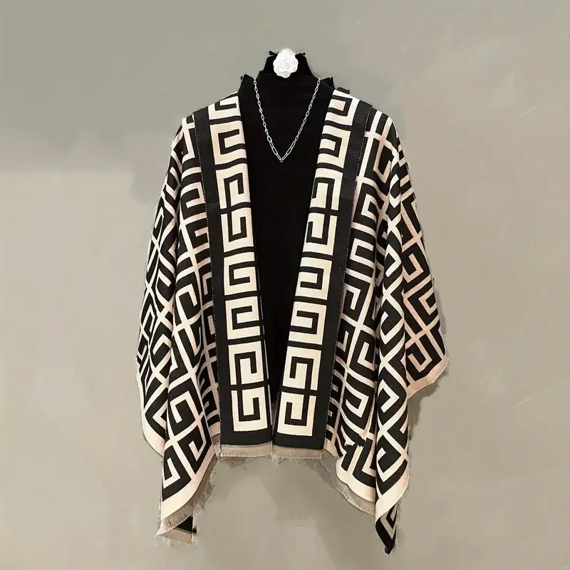 Double G Jacquard Imitation Cashmere Scarf