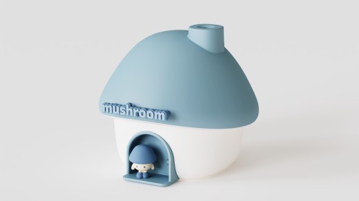 Mushroom House Ambience Light Mute Humidifier