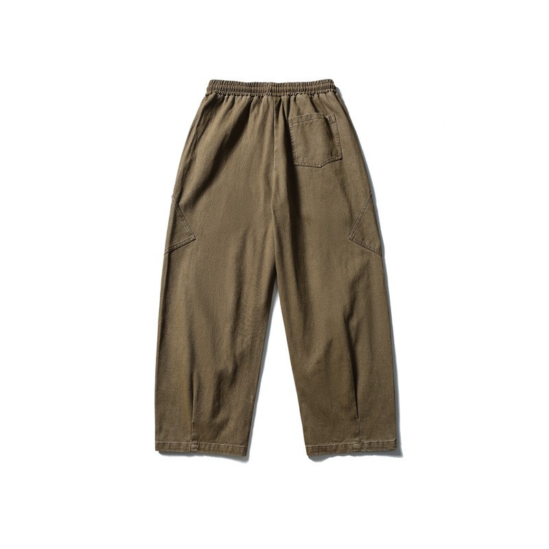 Japanese Trendy Retro Simple Solid Color Casual Loose Overalls