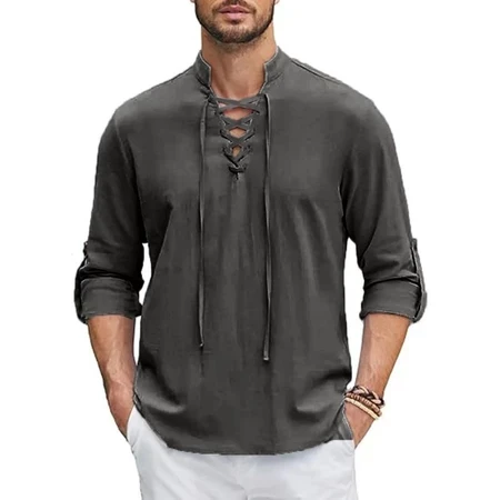 Men's Shirt Modern Casual Portal Premium Linen Hemp Material
