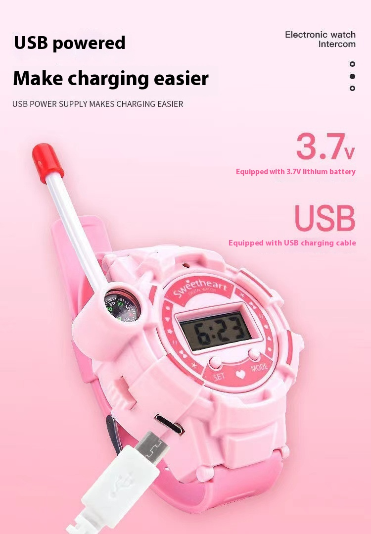 A Pair Of Children's Toy Walkie-talkie Watch Long-distance HD Wireless Call