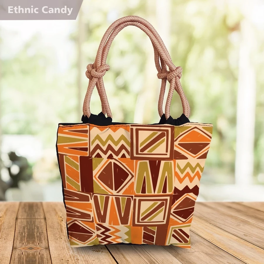 Totebag Batik Printing Ethnic Motif Tribal Tropical Floral Flower Candy flower
