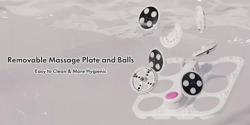 Collapsible Foot Spa Electric Rotary Massage, Foot Bath With Heat, Bubble And Motorized Shiatsu Massage Balls