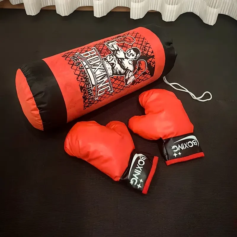 Kids Sports Toy Boxing Hanging Pouch Set, Mixed Color, Polyester, Indoor & Outdoor Use, Ideal Gift for Boys, Boxing Training Equipment