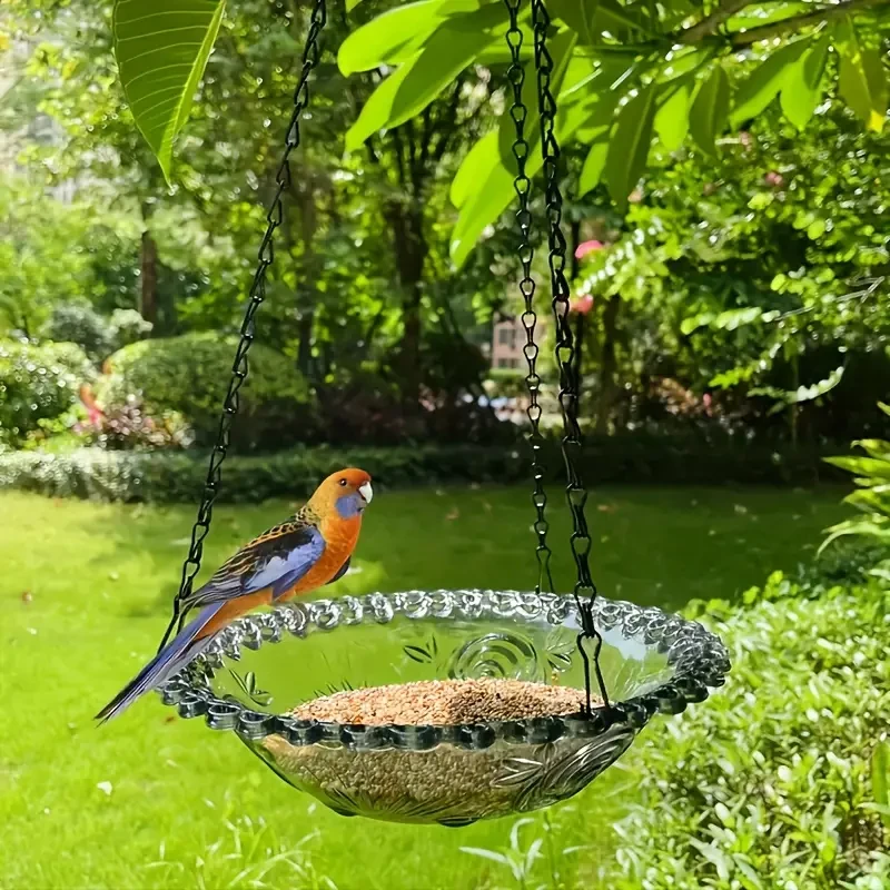 Decorative Hanging Hummingbird Feeder Bird Bath - Outdoor Bird Bathtub Shower Basin