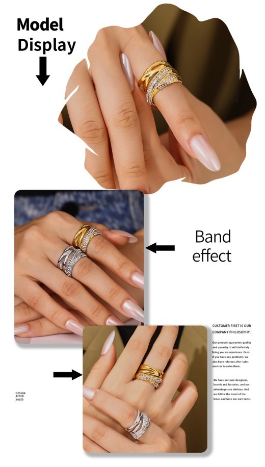 Natural Hair Crystal 925 Silver Ring