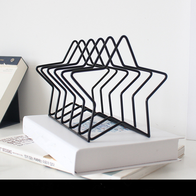 Iron tabletop arrangement and storage bookshelf