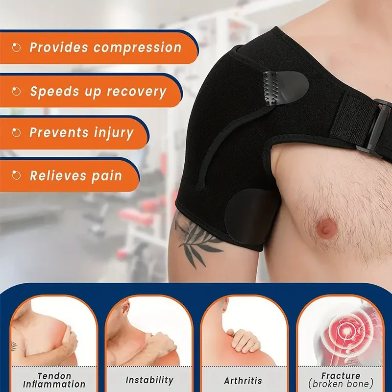 Shoulder Brace for Torn Rotator Cuff with Pressure Pad - Shoulder and Joint Pain Relief