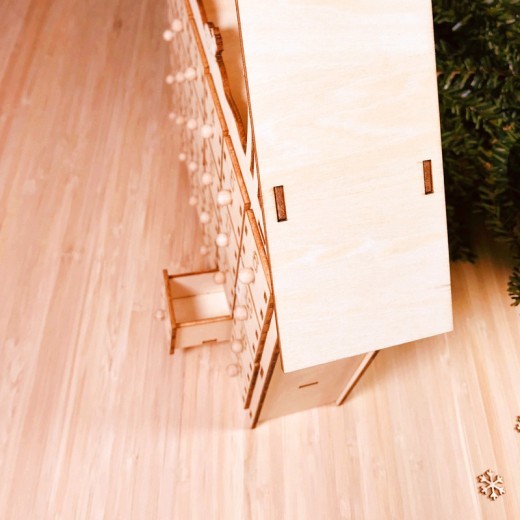 DIY wooden calendar Christmas gift box