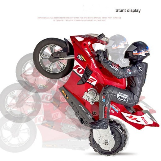 Balanced Remote Control Stunt Electric Motorcycle Can Stand And Drift Sound And Light Toy