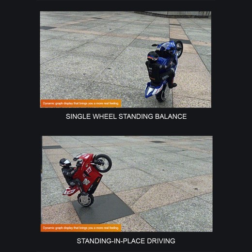 Balanced Remote Control Stunt Electric Motorcycle Can Stand And Drift Sound And Light Toy