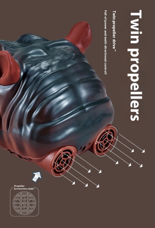 Remote Control Hippo Water Spray Animal Remote-control Ship Water Toy Boat Model