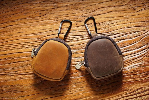 Cowhide Small Wallet Zipper Shell