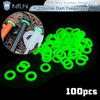 100pcs/Set Fluorescent Rubber Ring Tent Pegs Round Ring Luminous For Camping Tent Pegs Outdoor