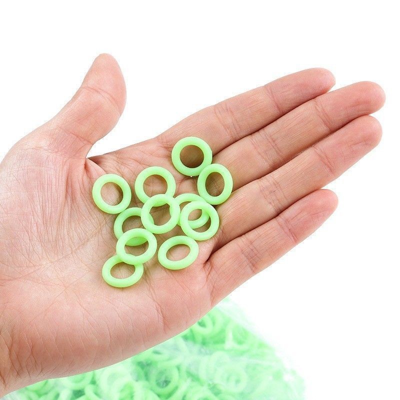 100pcs/Set Fluorescent Rubber Ring Tent Pegs Round Ring Luminous For Camping Tent Pegs Outdoor