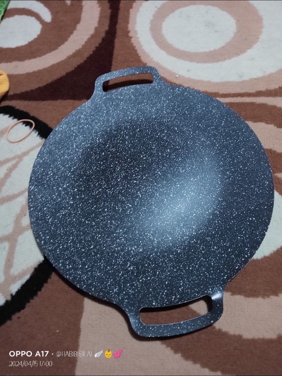 (SS) BBQ Grill Pan Korean Grilling Tools Round Non-Stick Multipurpose Frying Pan