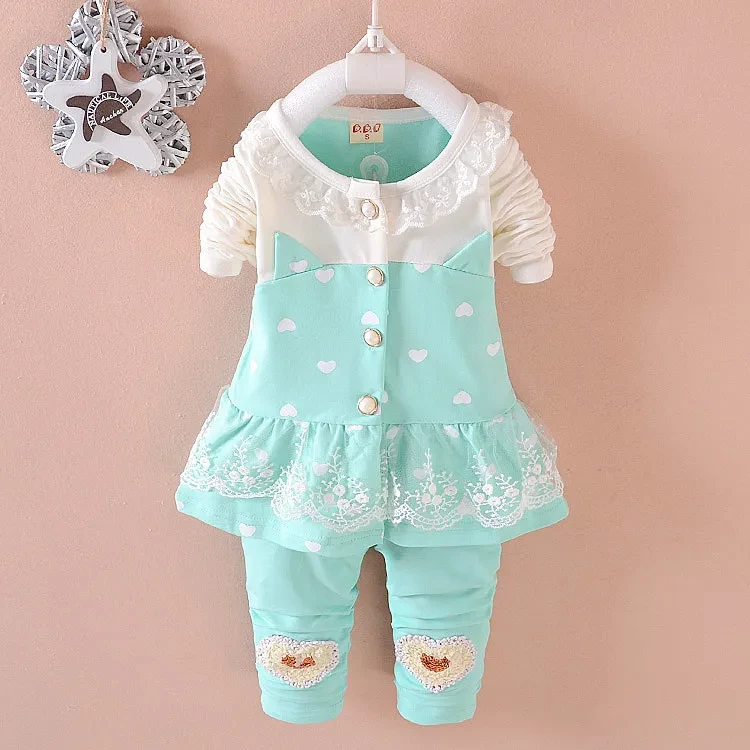 BibiCola Baby Girls Clothing Sets Toddle Tracksuits Kids Tops Pants 2pcs Tracksuits Kids Girls Clothes Baby Girl Clothes Set