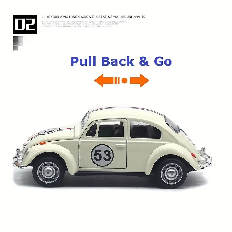 1:32 Vintage Die-Cast Racing Car Toy: High-Quality Metal Alloy, Manual Pull-Back, Suitable for Ages 3+ - Collectible Classic Car Model