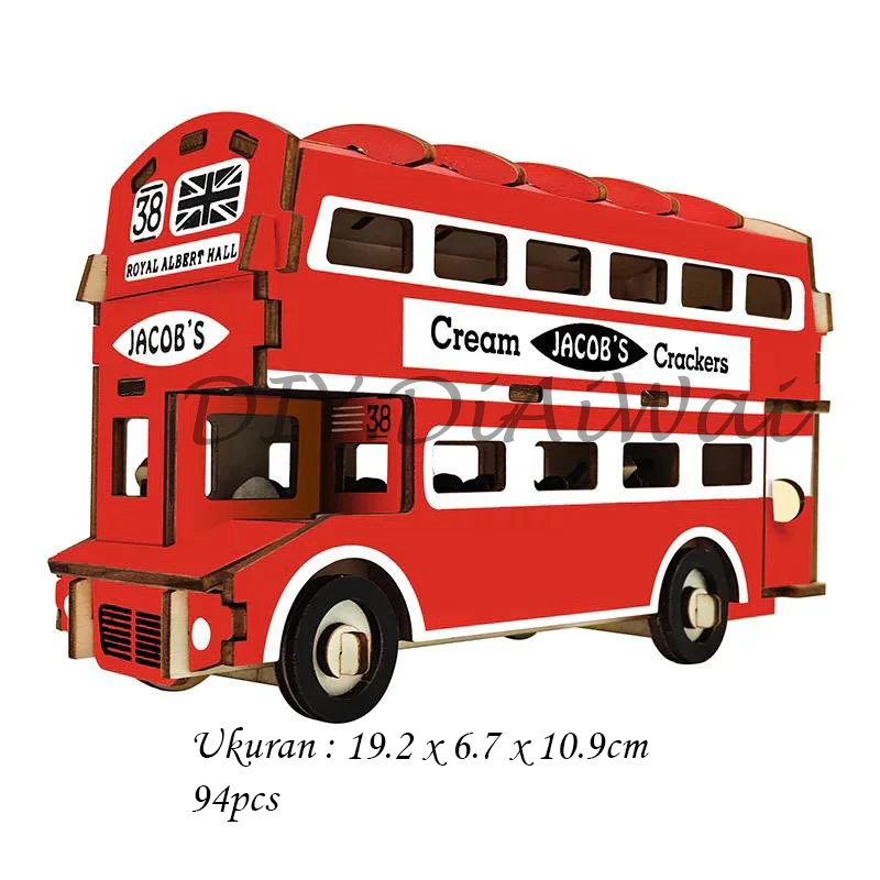 Puzzle 3D DIY Wood Material Model CAR / Car-Mobile Jeep Puzzle Children (Hoe & Display)