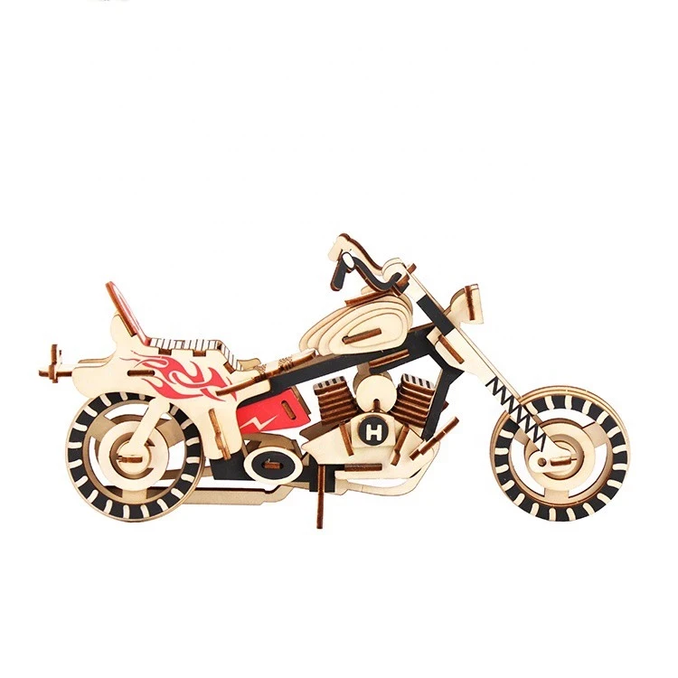 Wooden Puzzle - 3D Wooden Puzzle Vehicle - DIY - simulation motor big