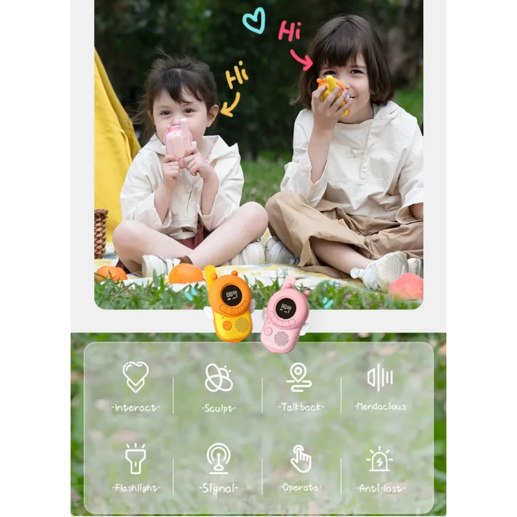 Bee 3KM HT Long Distance Voice Telephone 3 KM 2pcs Walkie-Talkie Radio Kids